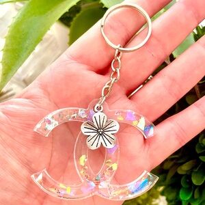 Glitter Acrylic Keychain